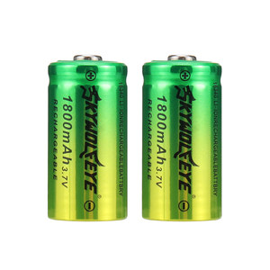 แบตเตอรี่ลิเธียมแบบชาร์จได้ Skywolfeye 16340 ความจุ 180mAh 3.7V สำหรับเลเซอร์พอยเตอร์และไฟฉาย - Product Image 1