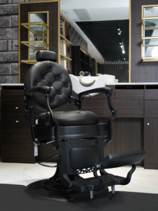 DM High End Full Black Reclining Hairdressing Styling <b>Chair</b> Hydraulic Pump <b>Rotation</b> Salon Shaving <b>Chair</b> Modern Barber <b>Chair</b> - Product Image 1