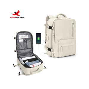 <b>Large</b> Waterproof Nylon Unisex Travel <b>Backpack</b> with USB Charging Port Laptop-Friendly 20-35L Capacity for Multi-Functional Use - Product Image 2