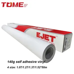 120g 140g self adhesive vinyl paper rolls, eco solvent vinyl sticker factory wholesale