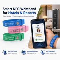 Bracelet intelligent NFC RFID en PVC personnalisé, étanche, pour événements, hôtels, parcs aquatiques, adhésion en salle de sport, avec impression de logo
