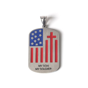 Dijes Personalizados de Acero Inoxidable 316L Resistentes al Agua con la Bandera de Estados Unidos para Pulseras, Collares y Joyería - Product Image 5