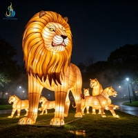 Maßgefertigte Wasserdichte Realistische Löwen-Tierlaterne für Festival, Safari-Park und Wildtier-Themenausstellung