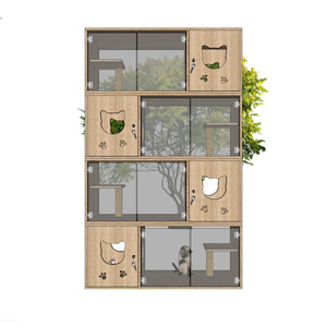 Fourniture vétérinaire pour animaux Cage en bois pour chat Cage d'affichage - Product Image 5