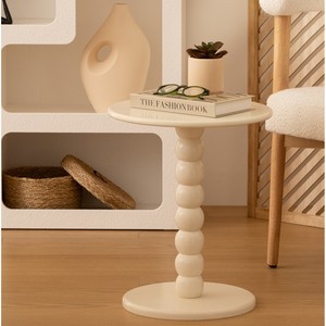 Tavolino da Caffè Mod. CHAMLO CM 38X46.5 Avorio - Product Image 1