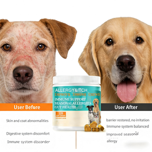 Probiotiques OEM Allergy&Immune pour chiens, santé de la peau et du pelage, comprimés à mâcher quotidiens pour la digestion intestinale, complément alimentaire naturel pour animaux de compagnie - Product Image 6