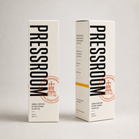 Cartons pliables à fond à verrouillage automatique en carton écologique imprimés sur mesure pour l'emballage de bouteilles d'huile d'olive de qualité supérieure