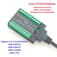 4 En 1 Tipo C USB A a RS232 RS485 RS422 TTL Cable de programa convertidor serie USB a RS232, USB a RS485, USB a RS422, USB a TTL