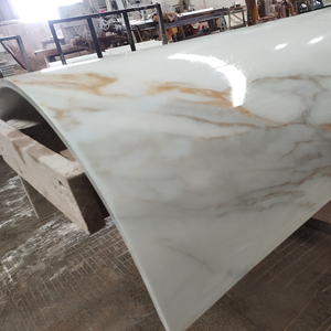 Zgstone באמצעות-גוף לוחות אבן ננו-גובלס משטחים אבן שיש לבן מלאכותי רצפה קיר פאנל מורכב מגבש זכוכית - Product Image 2