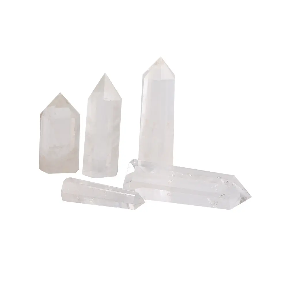 Diy Wholesale Natural Gemstone wand healing stone tower clear quartz crystal point crystal