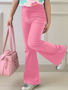 Abbigliamento per Ragazze, Alla Moda per Primavera, Estate, Autunno, <span class=keywords><strong>Pantaloni</strong></span> a Zampa Corti con Maniche Corte per Ragazze, per Uso Esterno - Product Image 3