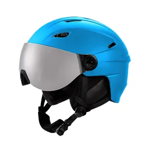 고글이 달린 스키 헬멧 일체형 PC + EPS 고품질 스키 헬멧 야외 스포츠 스키 스노우 보드 스케이트 보드 헬멧
