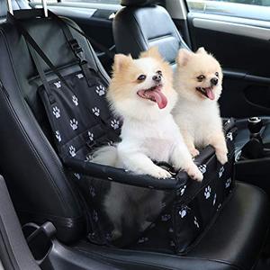 Cage de transport pour petit animal de compagnie Siège <span class=keywords><strong>rehausseur</strong></span> de <span class=keywords><strong>voiture</strong></span> en cuir Oxford Respirant Pliant Doux Lavable Sac de voyage pour chiens et chats - Product Image 4