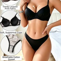 Ensemble soutien-gorge push-up à armatures et culotte hipster en nylon pour femme, de qualité supérieure, nouveau style, sexy, couleur unie, fabrication OEM