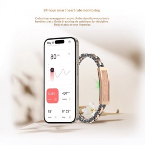 Bracelet de sport intelligent pour femmes, haute précision, en alliage de zinc, avec mesure de la pression artérielle, de la fréquence cardiaque, de l'<span class=keywords><strong>oxygène</strong></span> sanguin, alarme, nouveau modè<span class=keywords><strong>le</strong></span> 2026 - Product Image 2