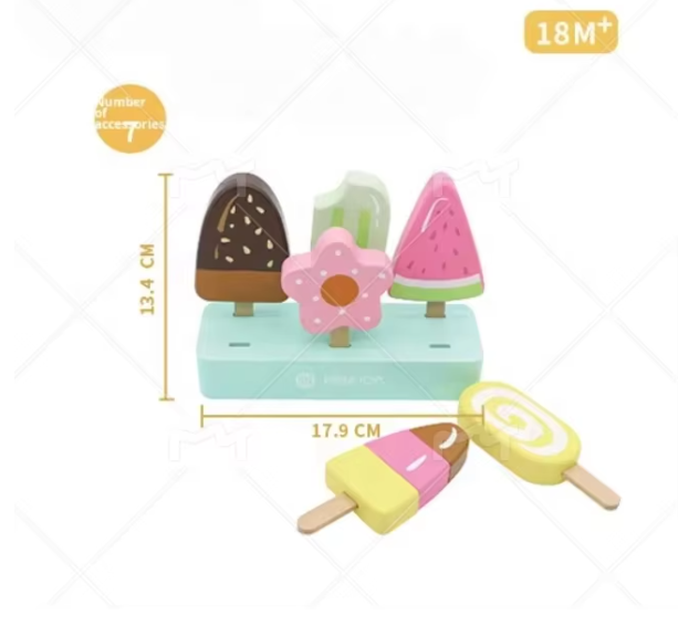 Ensemble de glaces colorées