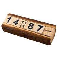 Ferme rustique en bois bloc perpétuel calendrier étudiants salle de classe bureau décor mensuel Date affichage élégant maison cadeau