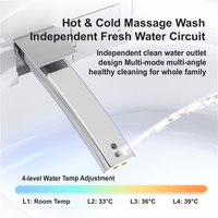 WC intelligent en céramique haut de gamme BGS, forme allongée, style américain, à poser au sol, avec télécommande incluse, siège chauffant, double chasse d'eau