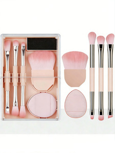 Juego <span class=keywords><strong>de</strong></span> 8 mini brochas <span class=keywords><strong>de</strong></span> <span class=keywords><strong>maquillaje</strong></span> con estuche, portátiles, <span class=keywords><strong>de</strong></span> doble punta, para sombra <span class=keywords><strong>de</strong></span> ojos, polvo, base, esponja para difuminar, herramientas <span class=keywords><strong>de</strong></span> <span class=keywords><strong>maquillaje</strong></span> - Product Image 2