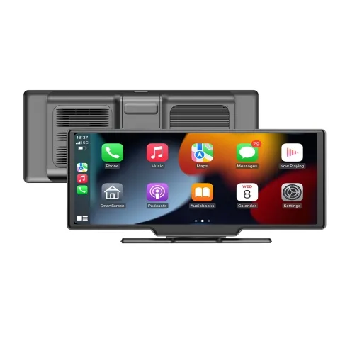 Monitor CarPlay sem fio com tela IPS Android 5.0 FM WIFI BT 5.0 reversível para multimídia reprodutor multimídia AUX