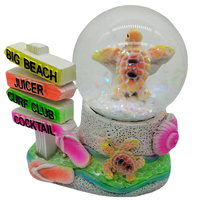 Nouvelles boules de neige en résine Design personnalisé boules de pêche en mer artisanat en résine pour Souvenir océans boule à neige boule de cristal décorative personnalisée