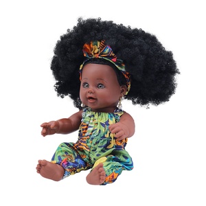 <span class=keywords><strong>Nathaniel</strong></span> COLOR TOYS Poupée Africaine Noire Cheveux Afro 12 Pouces Bébé Fille Jouet Doux DIY en Plastique pour Enfants Cadeau d'Anniversaire Noël - Product Image 3
