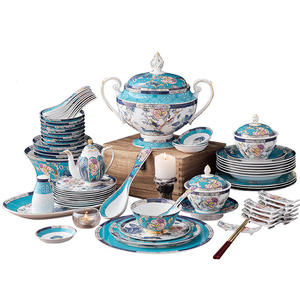 Service de vaisselle en céramique exquise, assiettes haut de gamme, style européen, luxe, en porcelaine fine, kit de tasses minimaliste Equator - Product Image 1