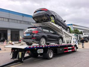 Camión de Remolque de Plataforma Doble con Chasis ISUZU Directo de Fábrica, Grúa de Transporte <span class=keywords><strong>para</strong></span> 2 Autos, Camión de Rescate <span class=keywords><strong>para</strong></span> <span class=keywords><strong>Averiados</strong></span> en Carretera - Product Image 3