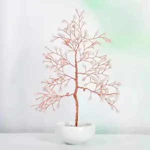 Prezzo all'ingrosso vendita calda pietra curativa naturale ciotola bonsai cristallo albero dei soldi pietra preziosa per fengshui