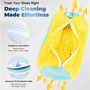 Padded Cotton <b>Hamper</b> Machine-Friendly Laundry Bag with Drying Function Shoes Protector Fluffy Fibers for Wash Bag Net Laundry - Product Image 4