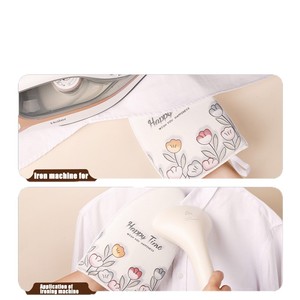 Mini planche à repasser avec motif tulipe, coussin en éponge résistant à la chaleur pour le repassage à la vapeur des vêtements - Product Image 5