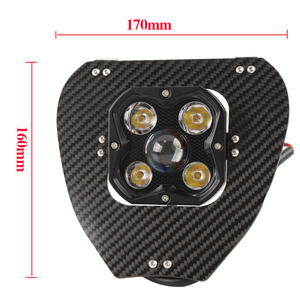 Phare avant en fibre de carbone pour moto, phare LED pour <span class=keywords><strong>KTM</strong></span> 17-23 EXC EXCF XC XCW XCF SX <span class=keywords><strong>SXF</strong></span> 300 250 <span class=keywords><strong>350</strong></span> 450 150 12-30V, accessoires - Product Image 4
