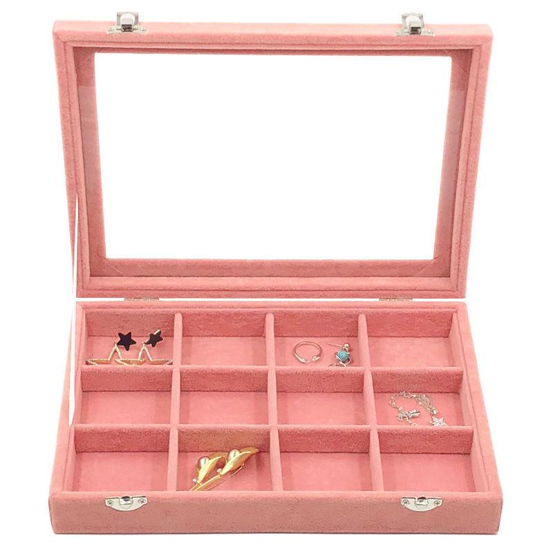 Siveit 100 Slot Ring Display Tray Organizer Box - Pink Jewelry Storage For Collection - View #3