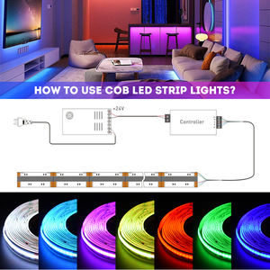 Bande LED COB RGBW Flexible 12mm à 896 puces/m sur PCB, Multicolore, pour Décoration d'Ambiance Domestique - Product Image 5