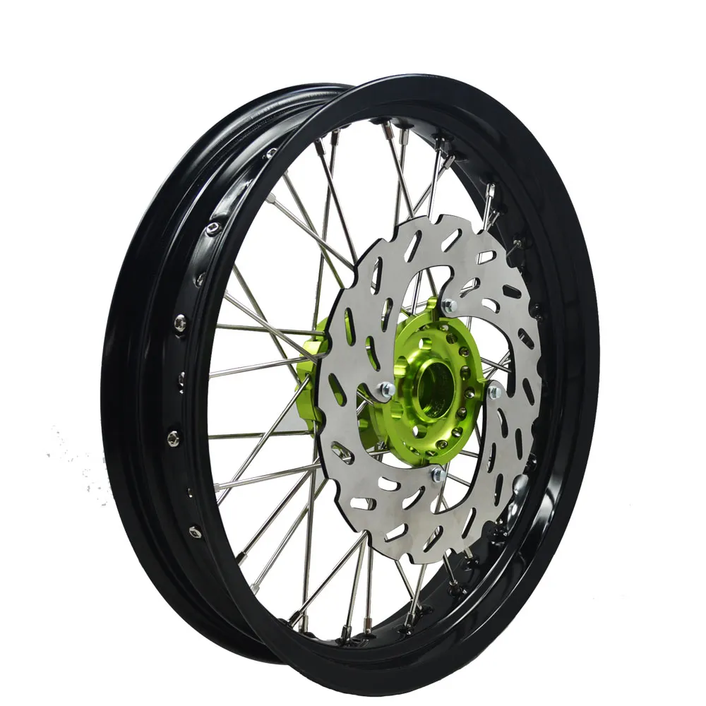 KXF 450 2019 Supermoto Set Roda Sepeda Motor, Paduan Aluminium Anodized 17 "untuk Kawasaki