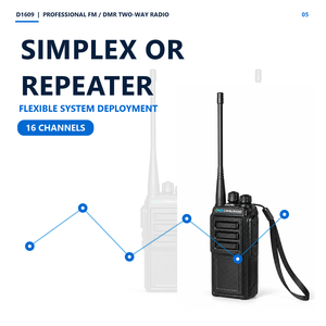 <span class=keywords><strong>Radio</strong></span> Digitale Bidirezionale Professionale CAMELRADIO 4W UHF DMR D1609 400-470MHz 16 Canali 2600mAh Batteria a Lunga Durata Walkie Talkie - Product Image 4