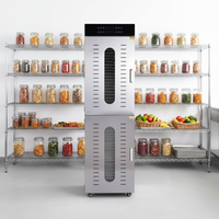1-24 uur intelligente timer roestvrijstalen 48-laags dehydrator voor gedroogde groenten en fruit, kleine huishoudelijke fruitdroogmachine
