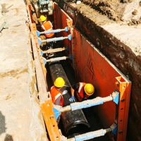 Caja de Apuntalamiento de Acero Reutilizable Litewei de Fácil Instalación para Obras de Construcción de Tuberías de Alcantarillado