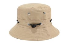 Chapeau Bob en Coton Unisexe, Casquette Hip Hop, Gorros pour Hommes et Femmes, Chapeau Panama, Chapeau de Plage, de Randonnée, de Travail, avec Corde à Nouer et Trous d'Aération