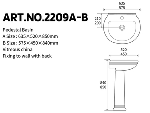 Lavabo a <span class=keywords><strong>colonna</strong></span> OUNASI Classic Home WC <span class=keywords><strong>Bagno</strong></span> in ceramica di porcellana bianca lucida <span class=keywords><strong>con</strong></span> base scanalata - Product Image 2