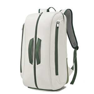 Haute capacité en cuir PU sport Tennis Pickleball <span class=keywords><strong>sac</strong></span> Paddle <span class=keywords><strong>Badminton</strong></span> raquette <span class=keywords><strong>sac</strong></span> <span class=keywords><strong>à</strong></span> <span class=keywords><strong>dos</strong></span> avec ceinture de transport et compartiment <span class=keywords><strong>à</strong></span> chaussures - Product Image 2
