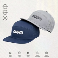 Casquette Snapback à 6 Panneaux Personnalisée avec Perforations Laser, Chapeau à Séchage Rapide pour Broderie et Impression de Logo Personnalisé