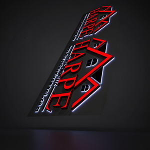 Enseigne commerciale LED personnalisée en acier inoxydable étanche, lettres en relief, pour extérieur, décoration murale pour écoles - Product Image 1