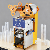 Vente en gros d'usine 95 90 75mm Commercial 450W Réglable 0-250 ℃    Machine automatique de scellage de gobelets