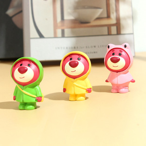 Strawberry Bear Resin Craft Ornament Animal Shape Home Decoration Gift - Product Image 4