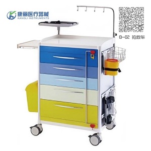 Carro de Emergencia Médico Kang Jun 650x480x900mm con Frenos para Medicación y Cambio de Apósitos, Carro Móvil de Hospital - Product Image 4
