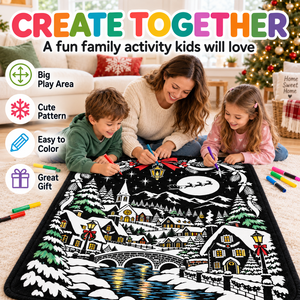 Kit de coloriage de Noël DIY pour enfants, 24 marqueurs, motifs de lignes, rennes, bonhomme de neige, sapin, cadeau, peinture personnalisée pour enfants - Product Image 3