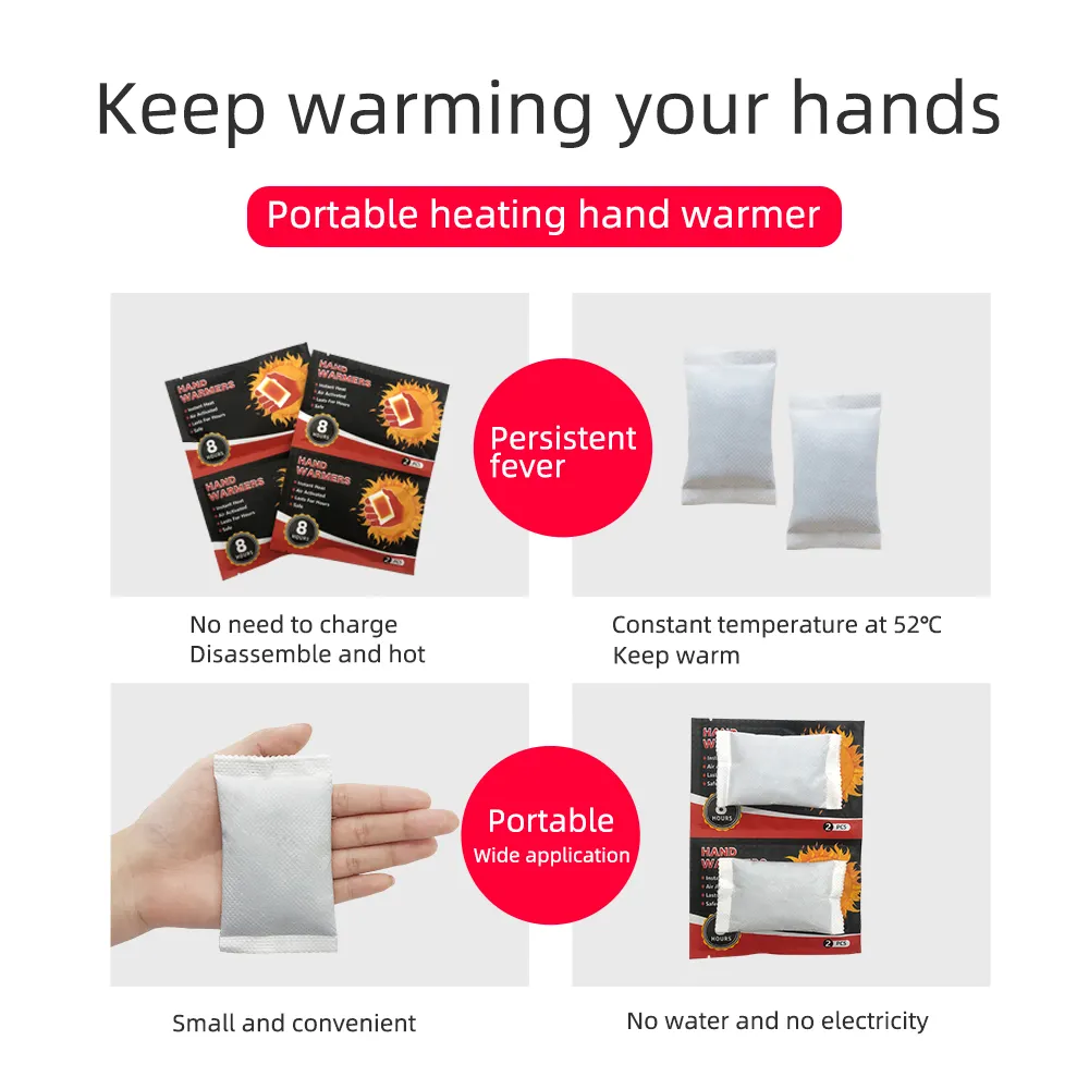 फैक्टरी सबसे अच्छा बेच हाथ Warmers के सबसे लोकप्रिय उत्पादों पैर और हाथ warmers 8 घंटे गर्मी पैक