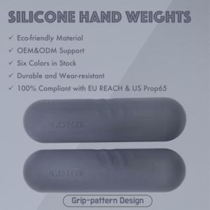 Ensemble d'haltères en silicone réglables 1,0 kg 2,0 kg avec plaques de poids et bande élastique pour entraînement à domicile unisexe - Product Image 3