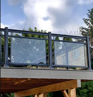Finition satinée acier inoxydable extérieur garde-corps en verre Design rond moderne balcon escalier mains courantes mur pont sécurité hôtels maisons